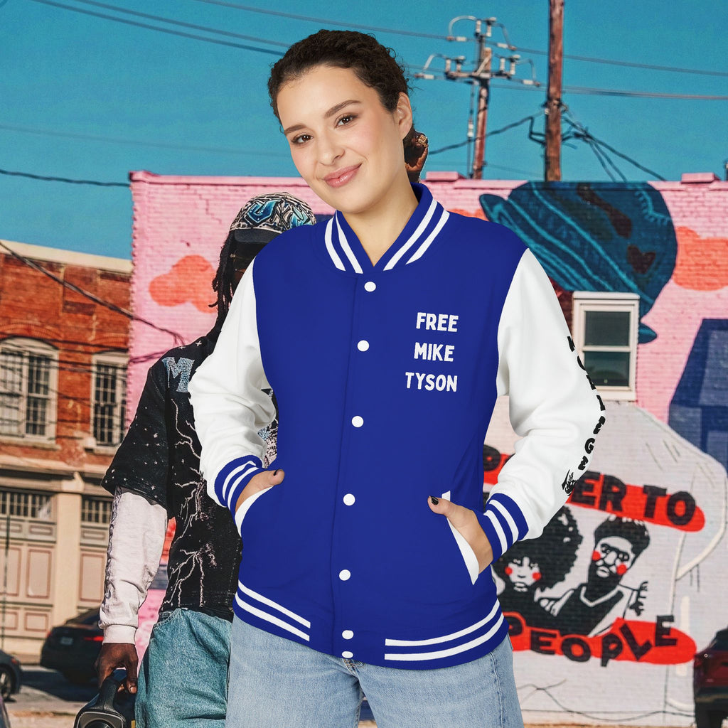 “FREE MIKE TYSON” Unisex Heavyweight Letterman Jacket
