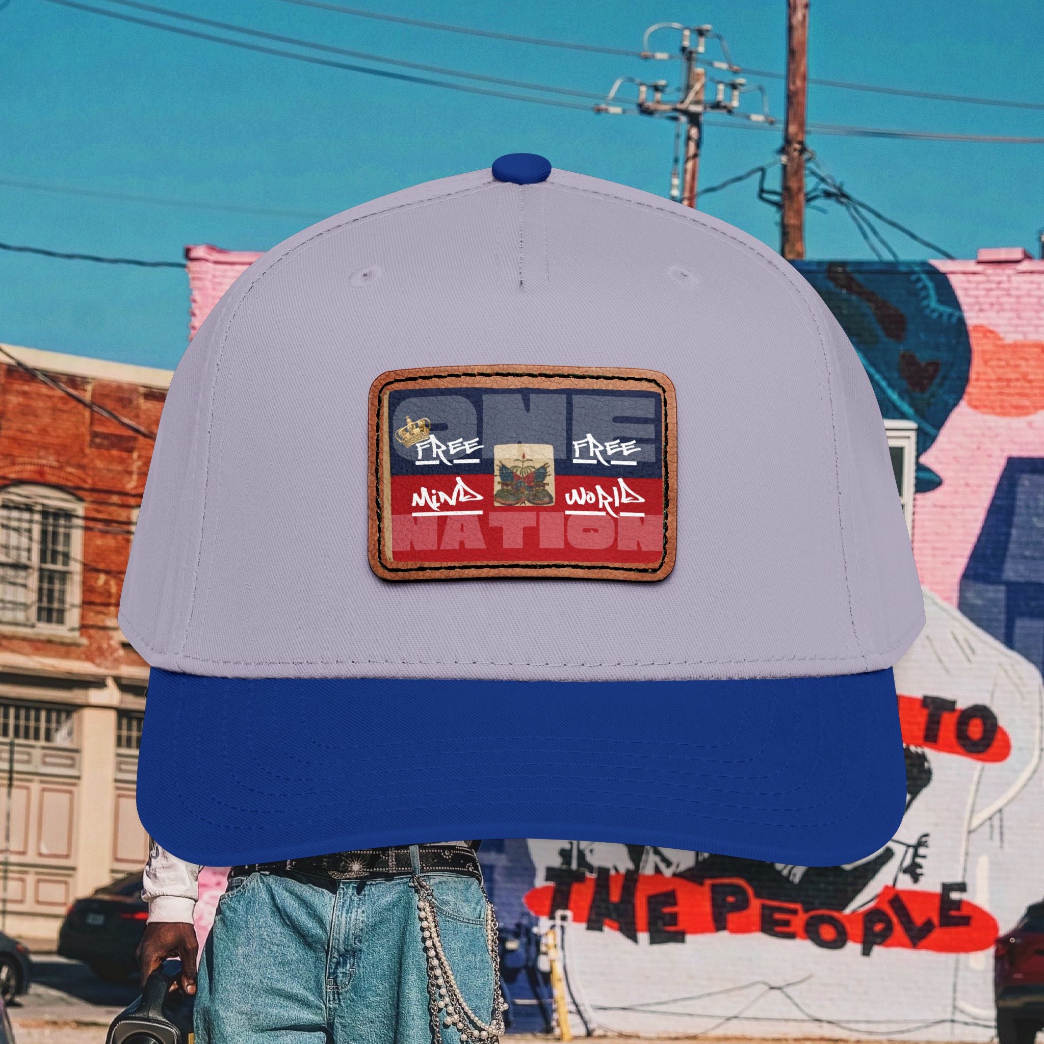 Sa Ka Fete “ONE NATION” Baseball Cap with Leather Patch