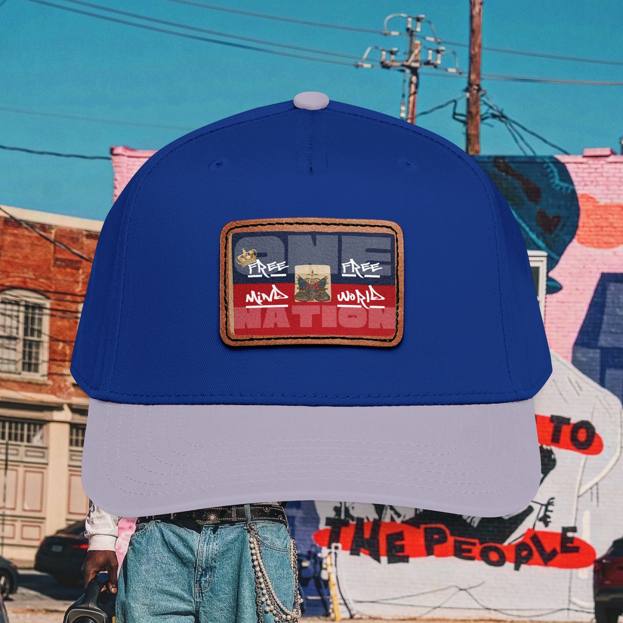 Sa Ka Fete “ONE NATION” Baseball Cap with Leather Patch