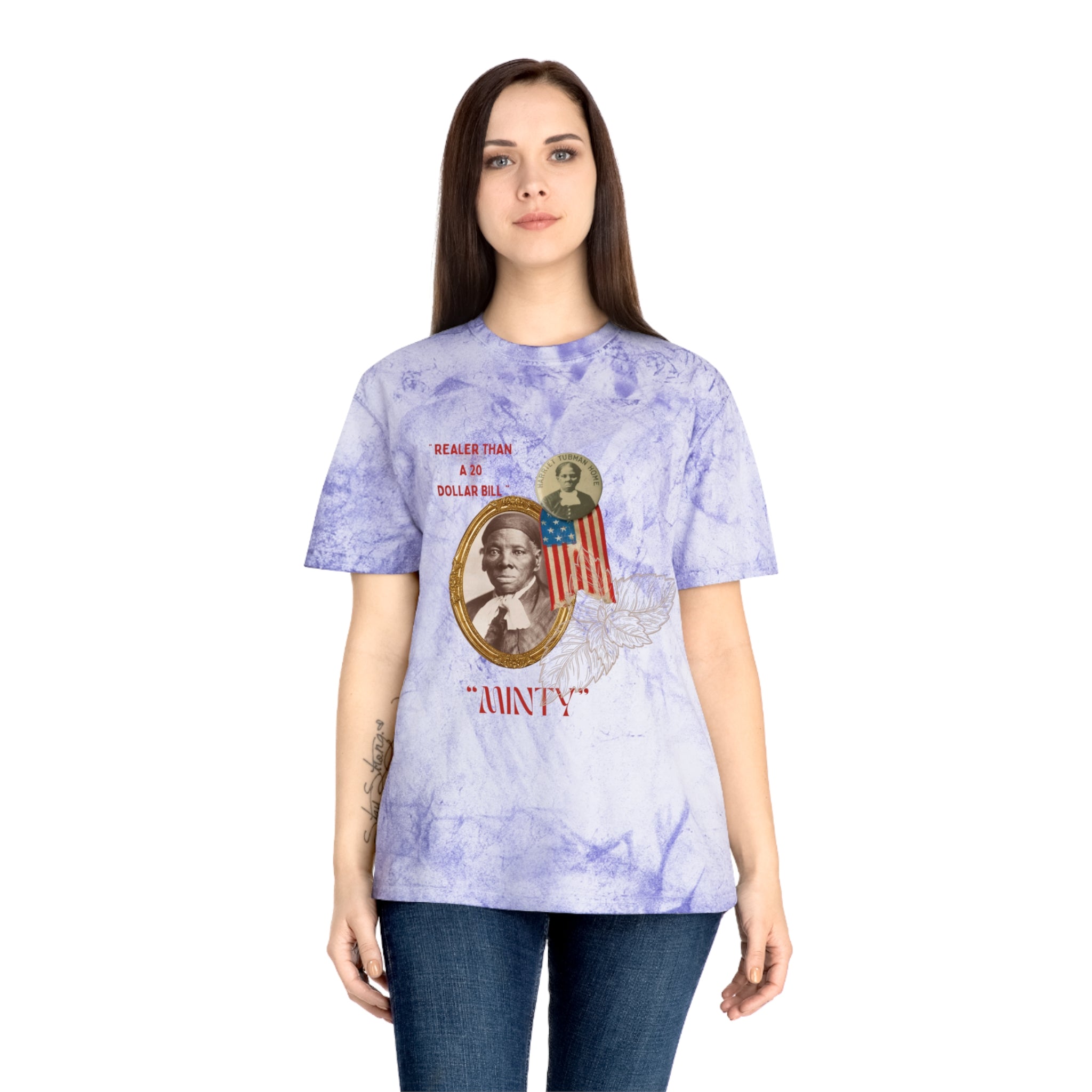 Harriet “Realer than $20 Bill” Tubman Unisex Color Blast T-Shirt