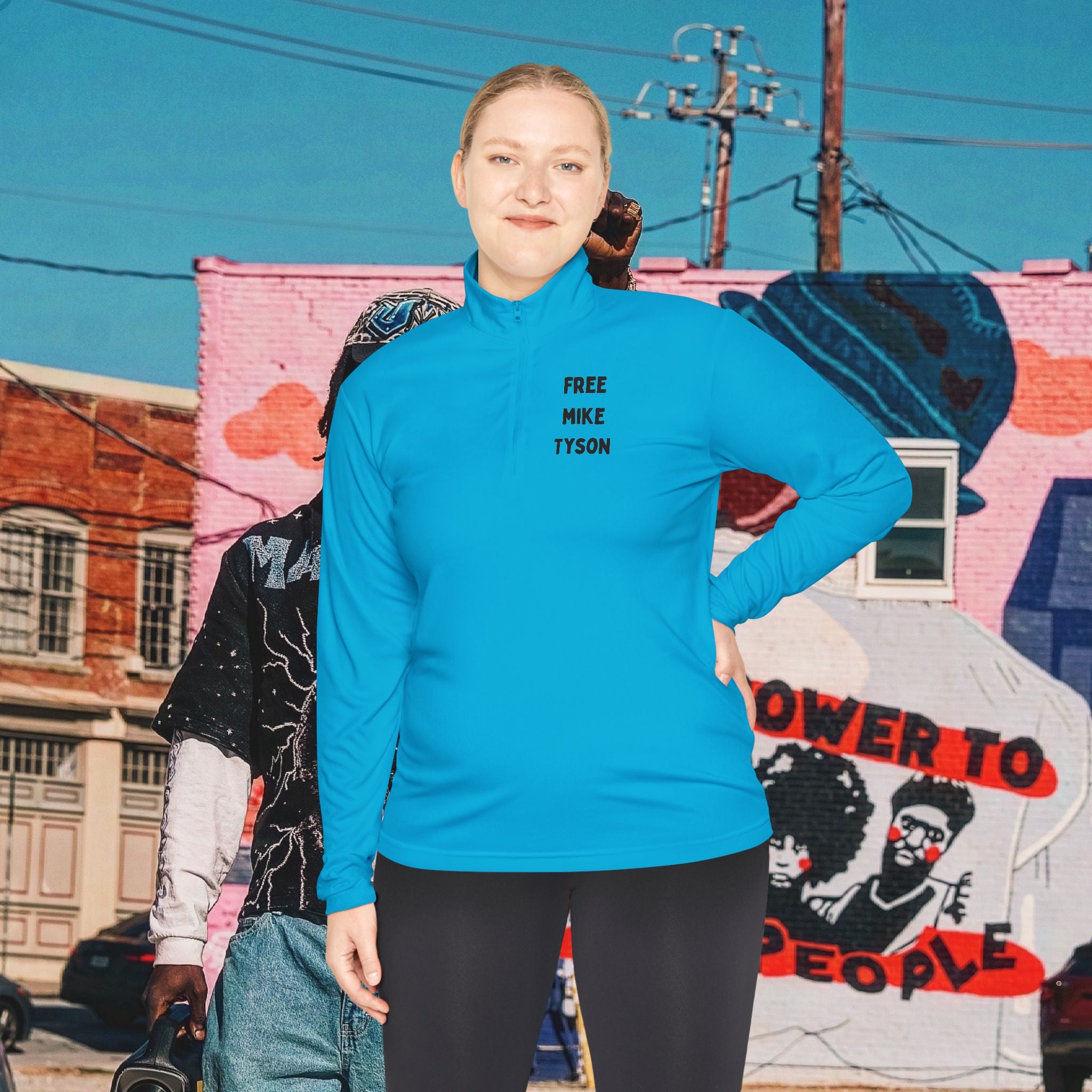 “FREE MIKE TYSON” Unisex Quarter-Zip Pullover