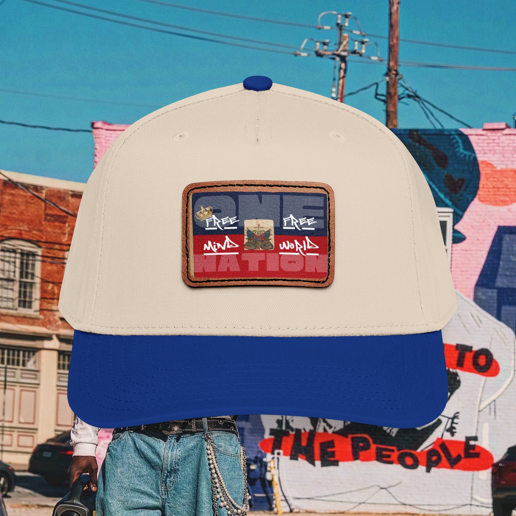 Sa Ka Fete “ONE NATION” Baseball Cap with Leather Patch