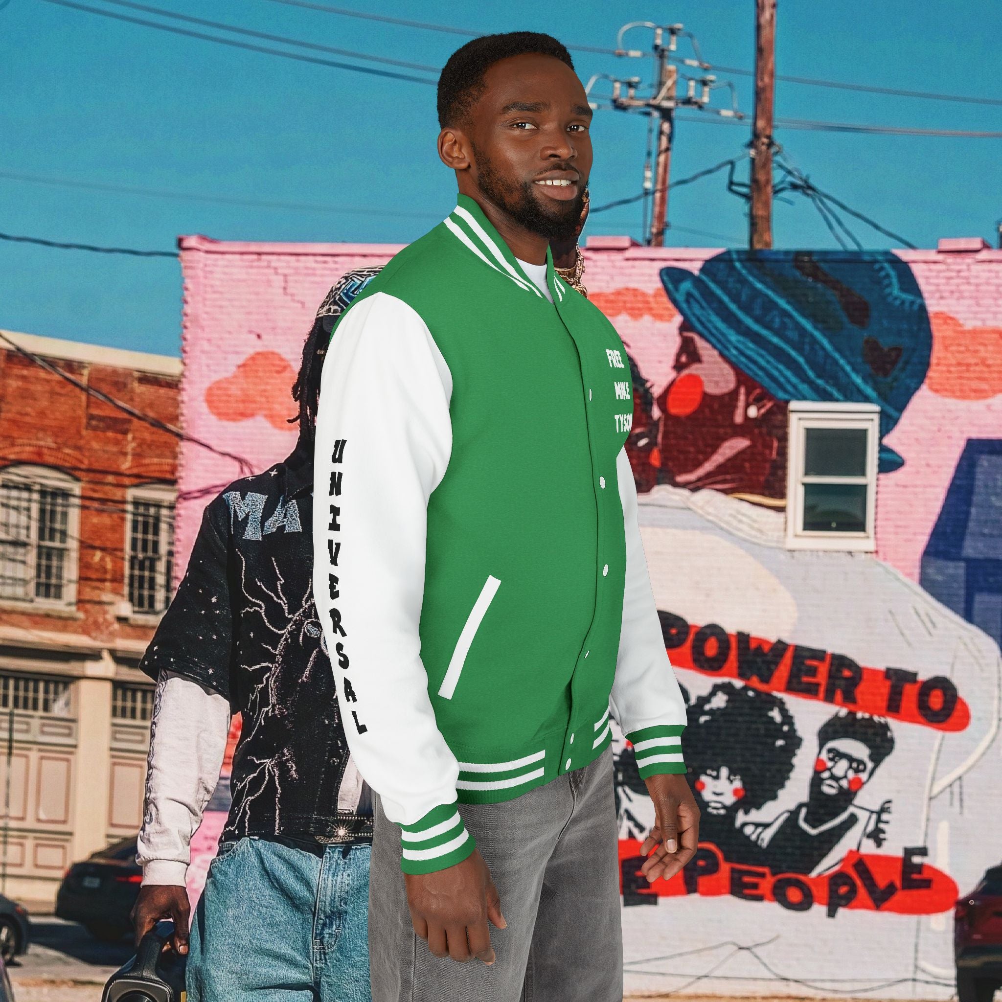 “FREE MIKE TYSON” Unisex Heavyweight Letterman Jacket