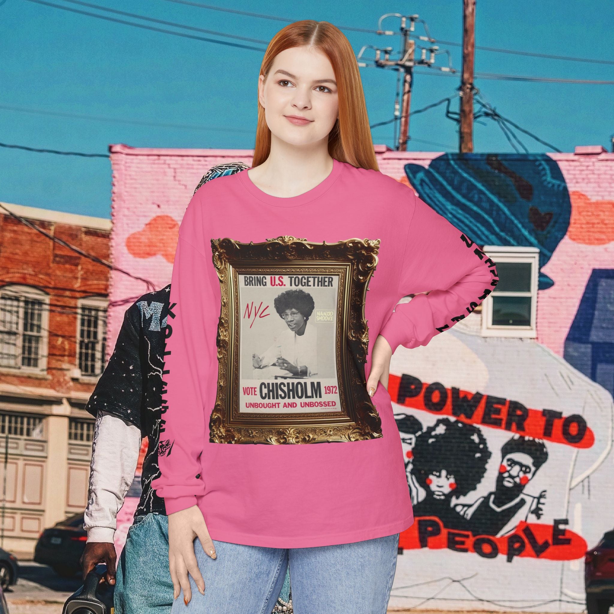 Shirley Chisholm Unisex Garment-dyed Long Sleeve T-Shirt