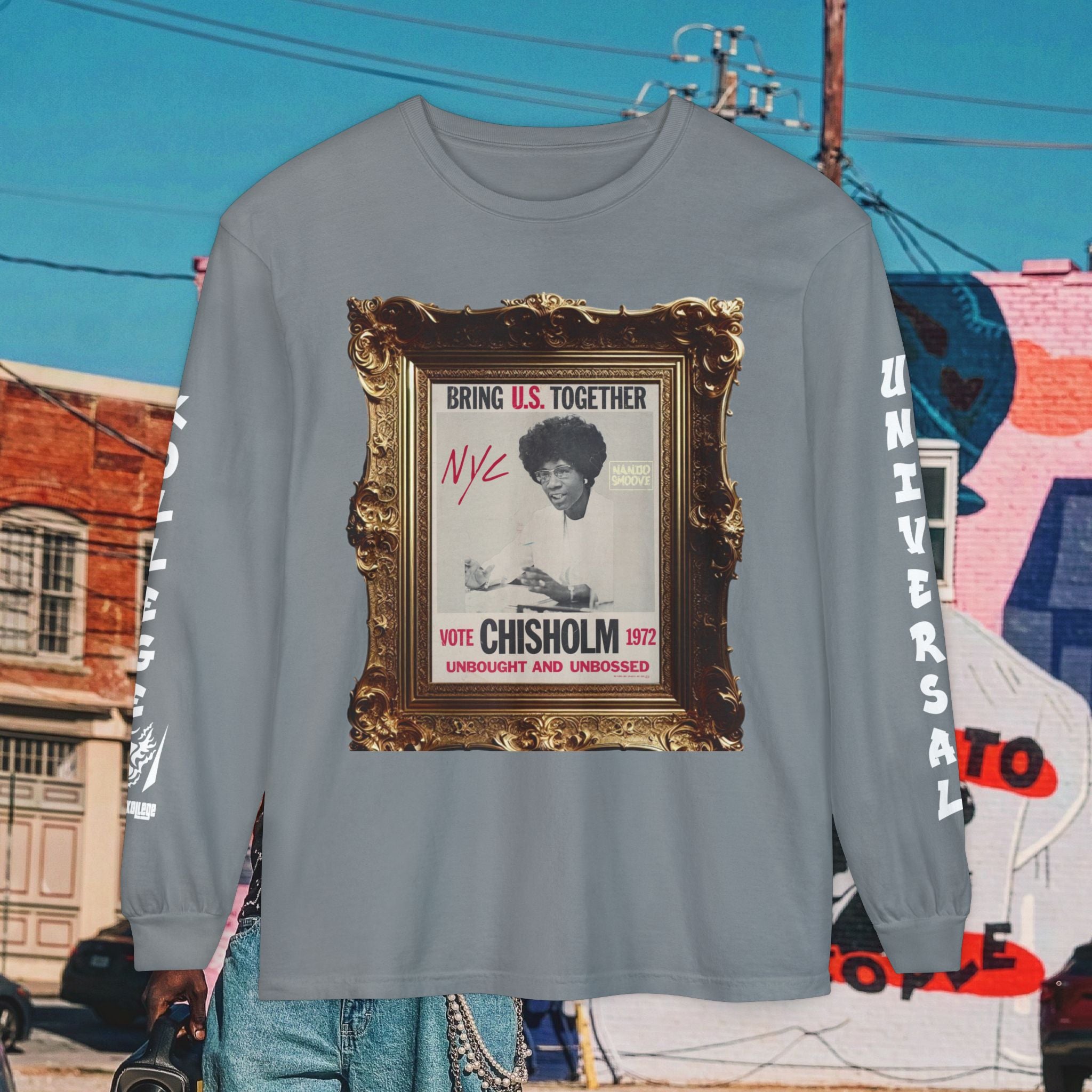 Shirley Chisholm Unisex Garment-dyed Long Sleeve T-Shirt