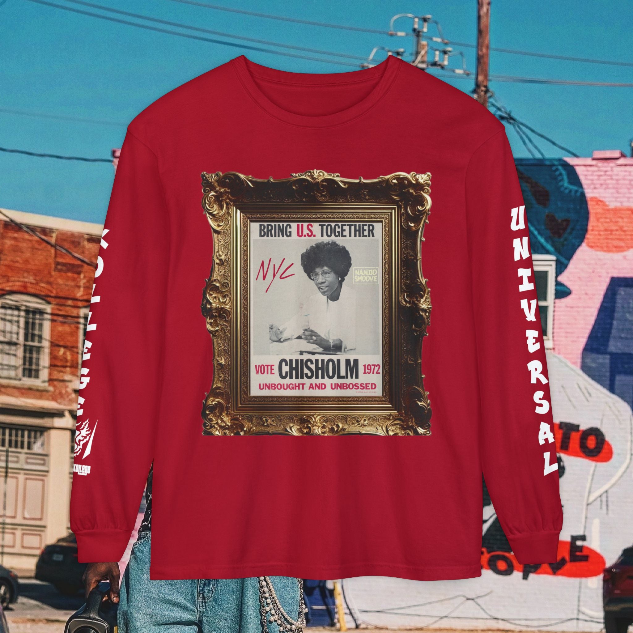 Shirley Chisholm Unisex Garment-dyed Long Sleeve T-Shirt