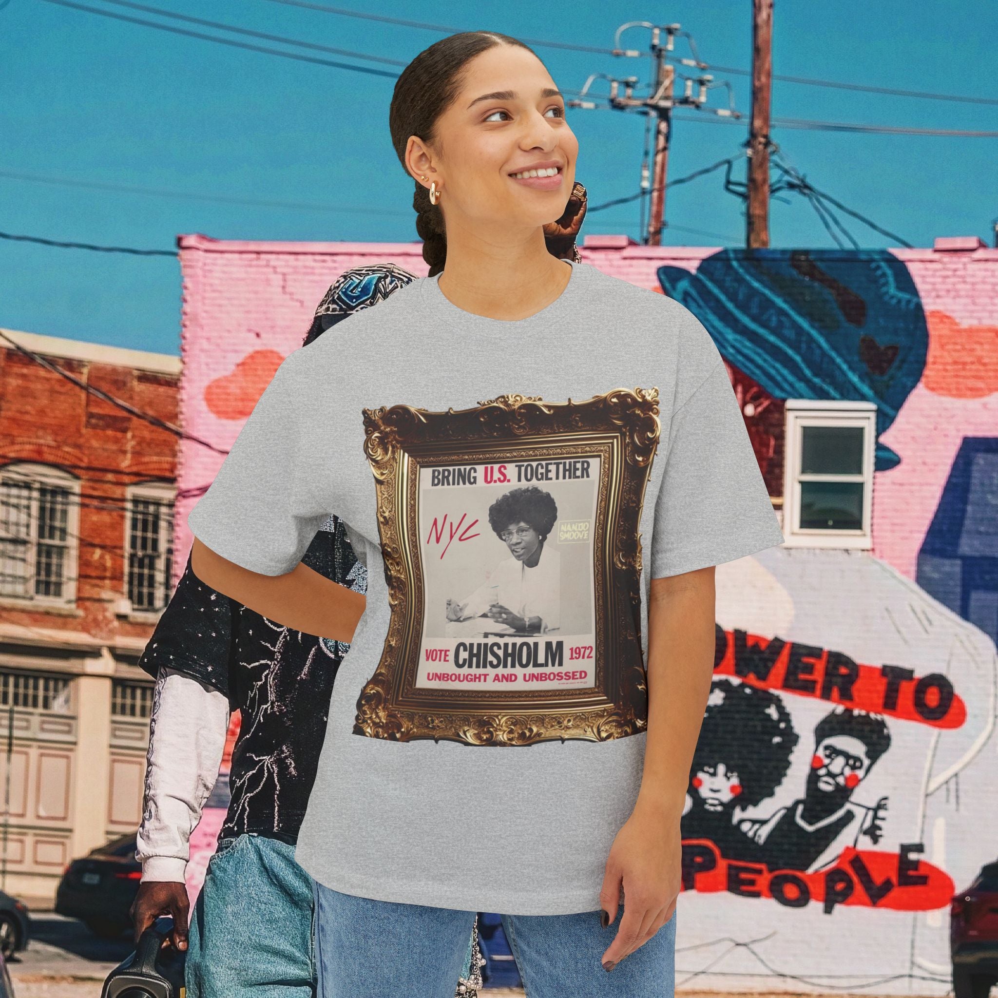 Shirley Chisholm Unisex Oversized Boxy Tee