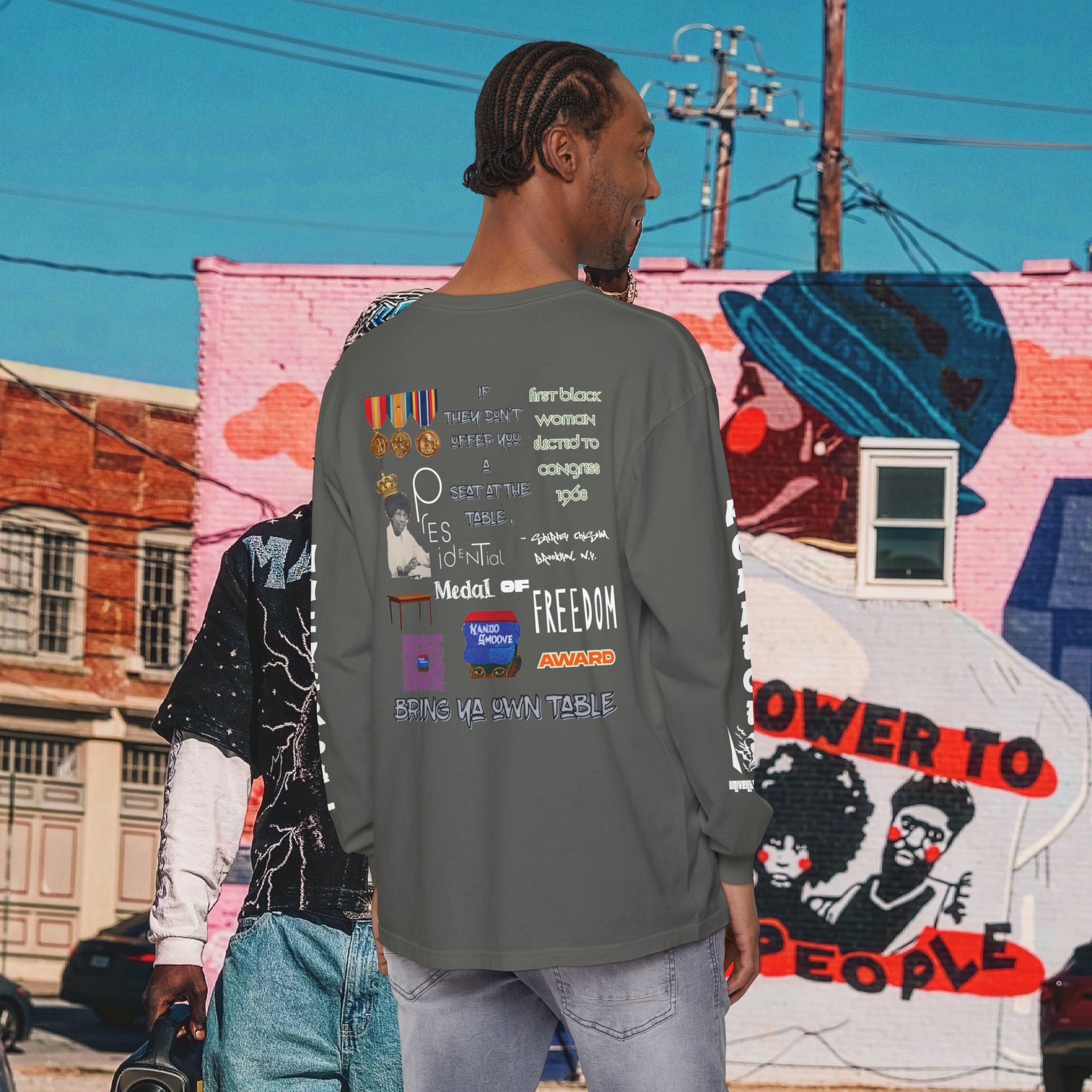 Shirley Chisholm Unisex Garment-dyed Long Sleeve T-Shirt
