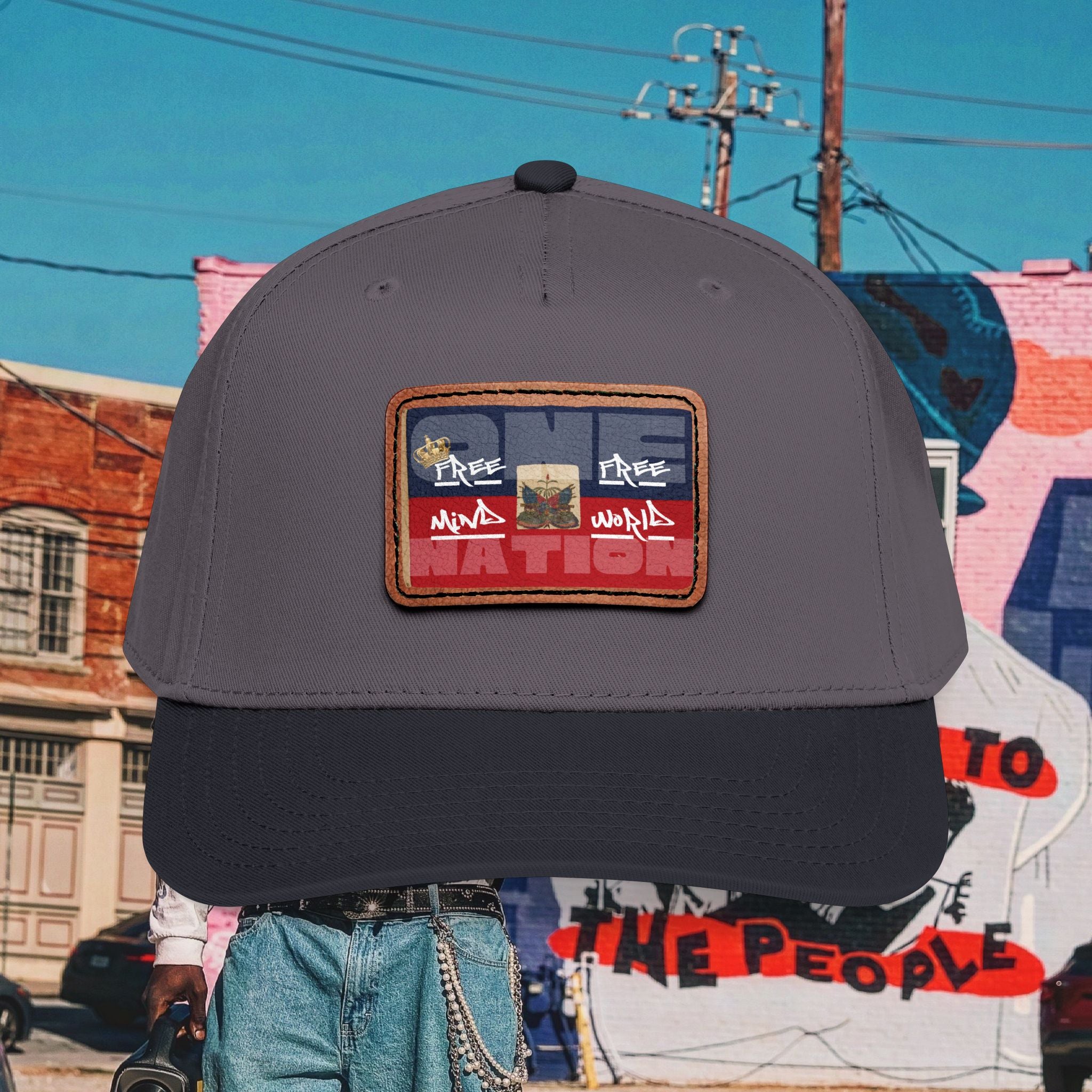 Sa Ka Fete “ONE NATION” Baseball Cap with Leather Patch
