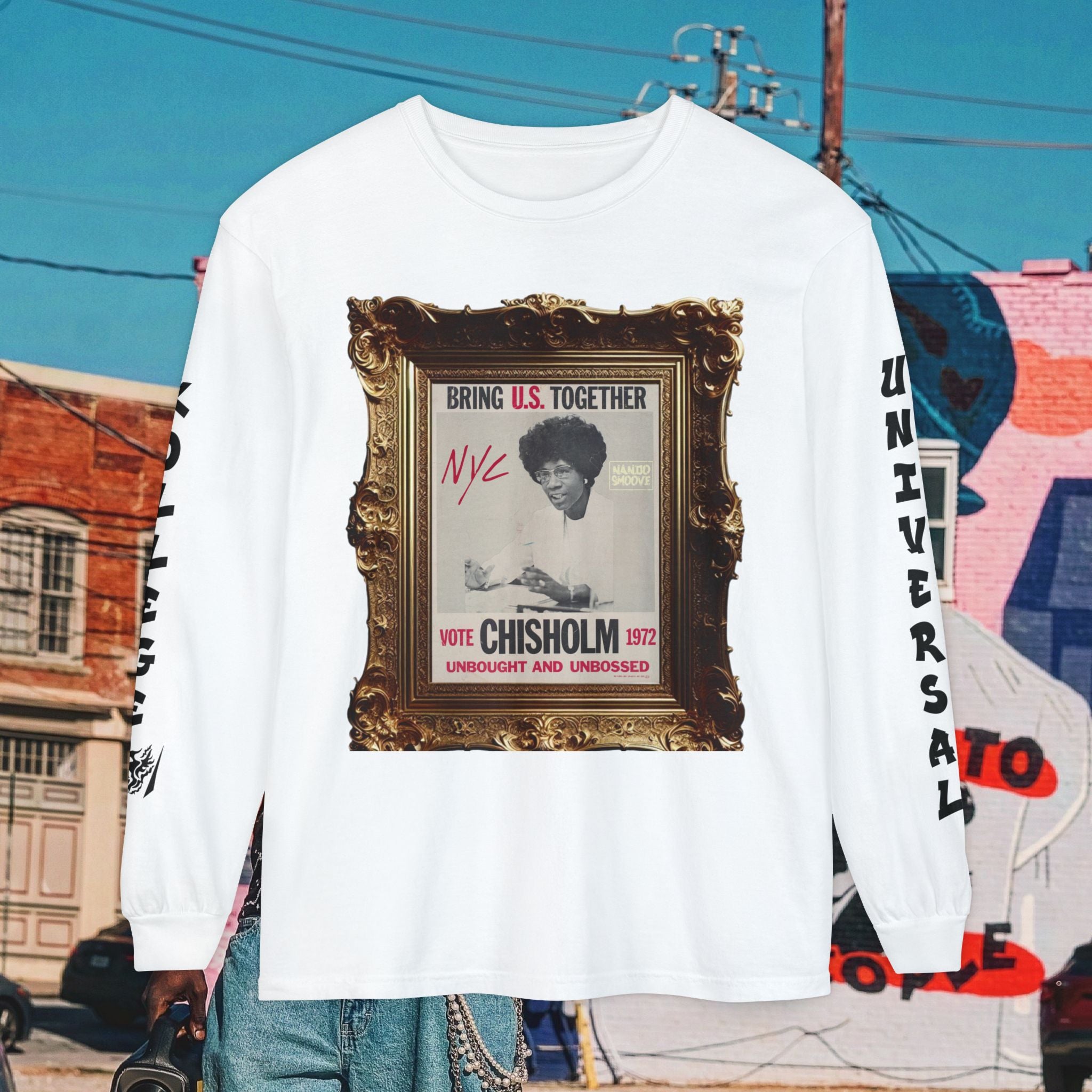 Shirley Chisholm Unisex Garment-dyed Long Sleeve T-Shirt