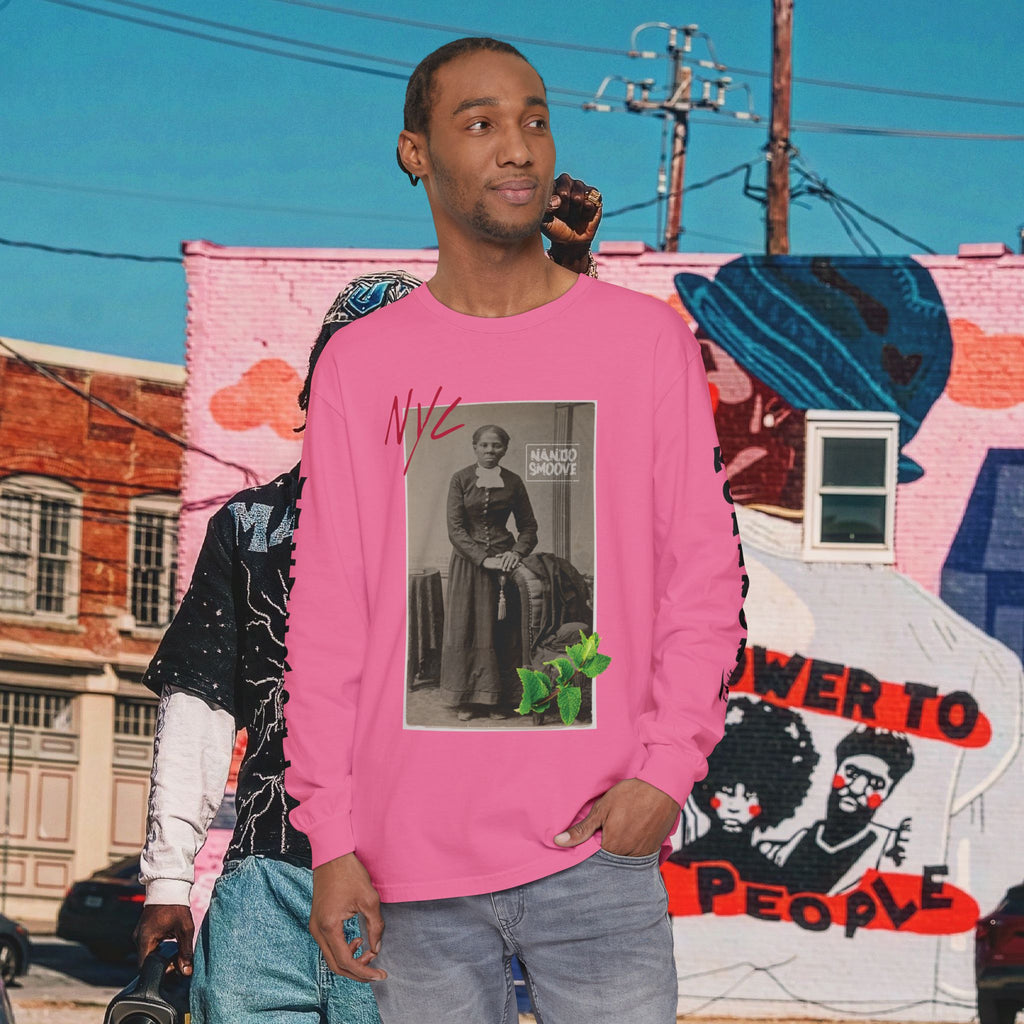 Harriet Tubman Unisex Garment-dyed Long Sleeve “MinTee” Shirt