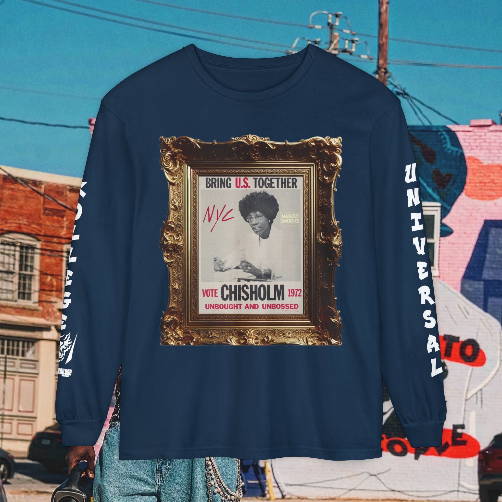 Shirley Chisholm Unisex Garment-dyed Long Sleeve T-Shirt
