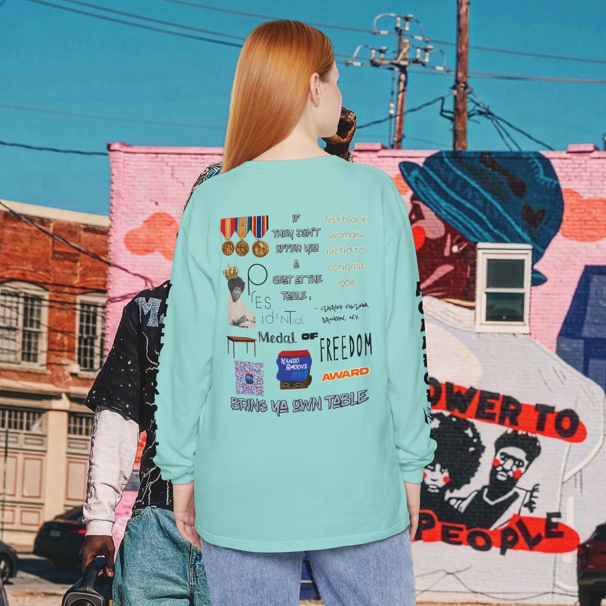 Shirley Chisholm Unisex Garment-dyed Long Sleeve T-Shirt