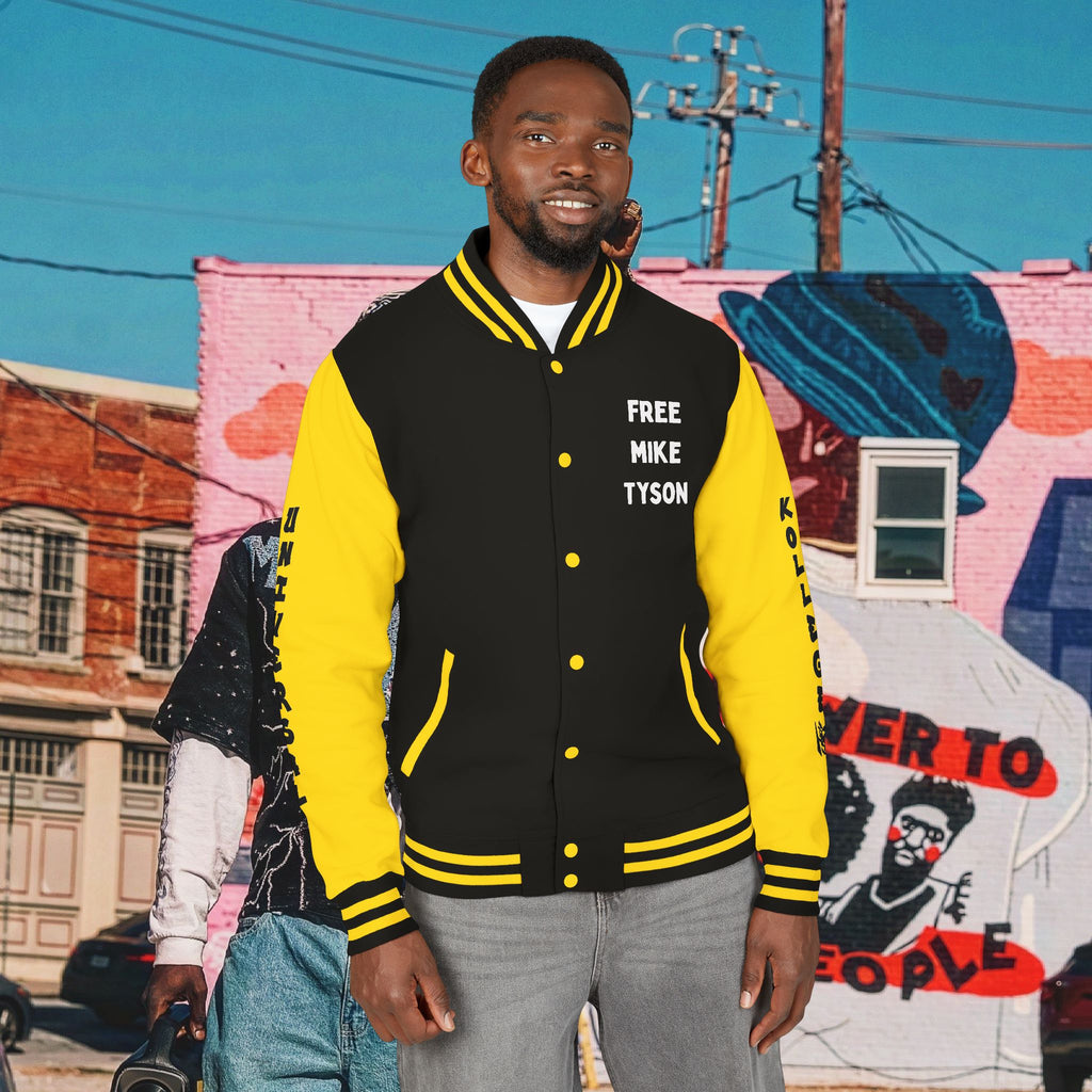 “FREE MIKE TYSON” Unisex Heavyweight Letterman Jacket