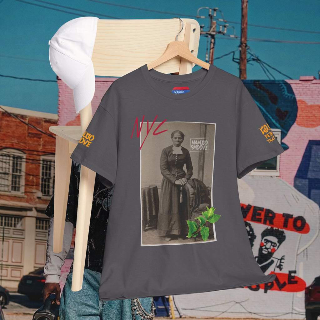 Harriet Tubman Heavy Cotton “MinTee Shirts” Bright Colors Black/Gold Text