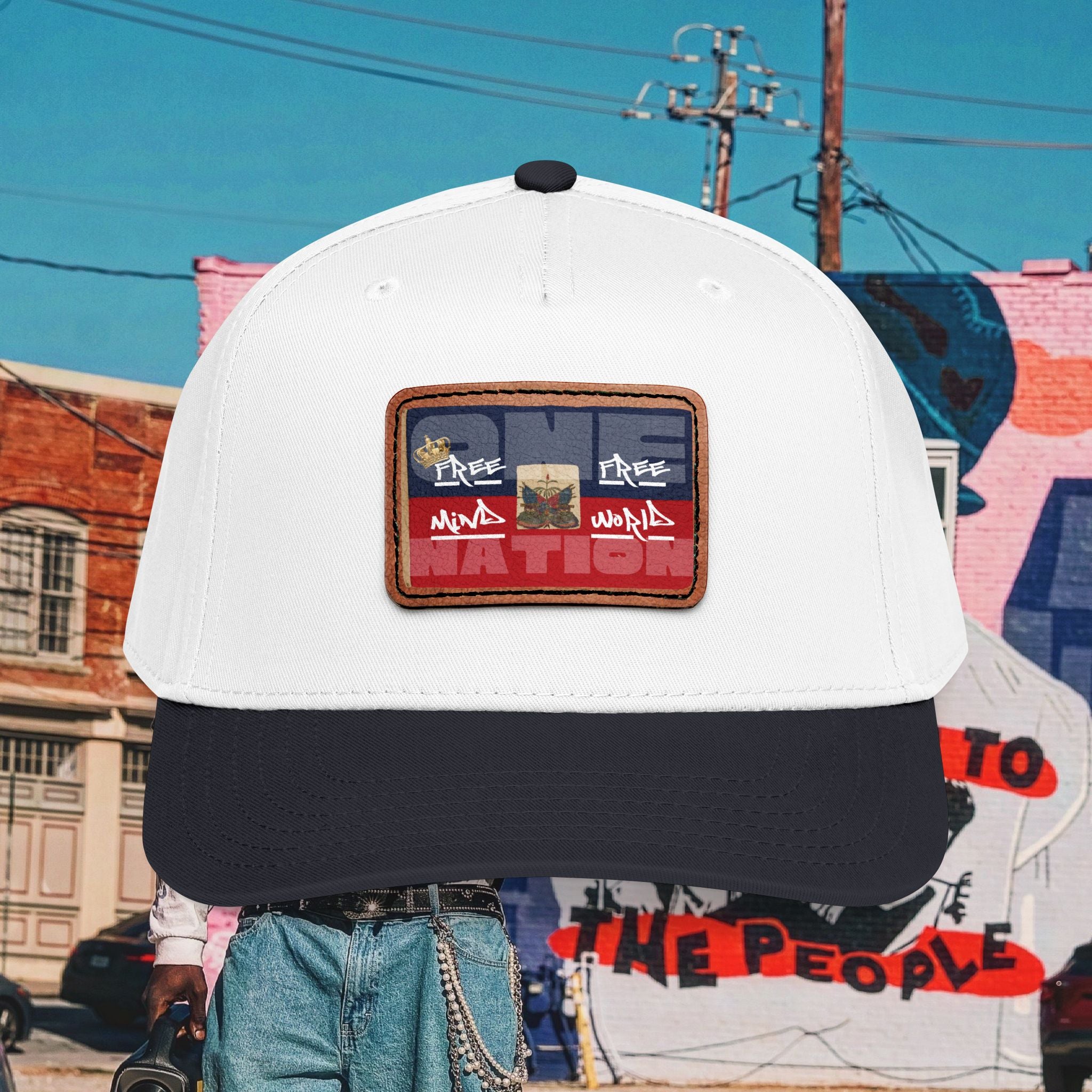 Sa Ka Fete “ONE NATION” Baseball Cap with Leather Patch