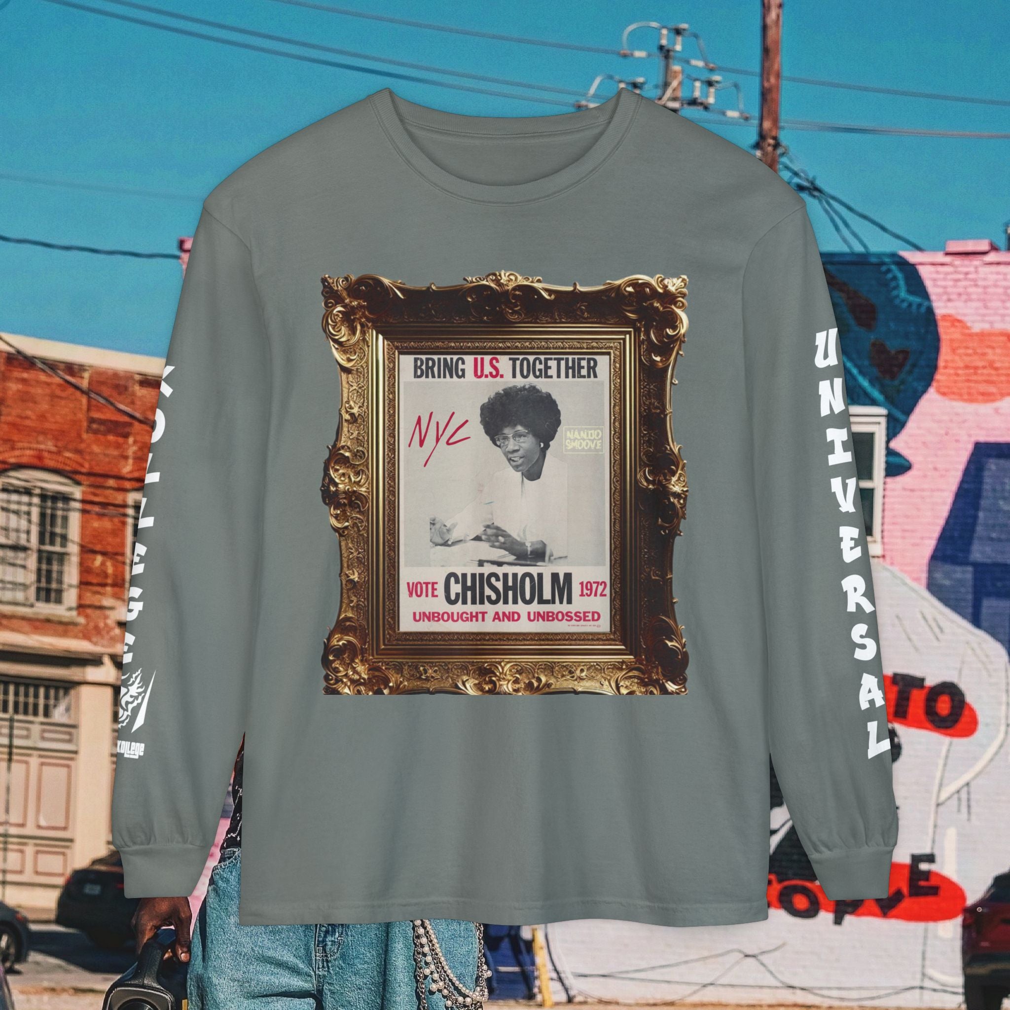 Shirley Chisholm Unisex Garment-dyed Long Sleeve T-Shirt