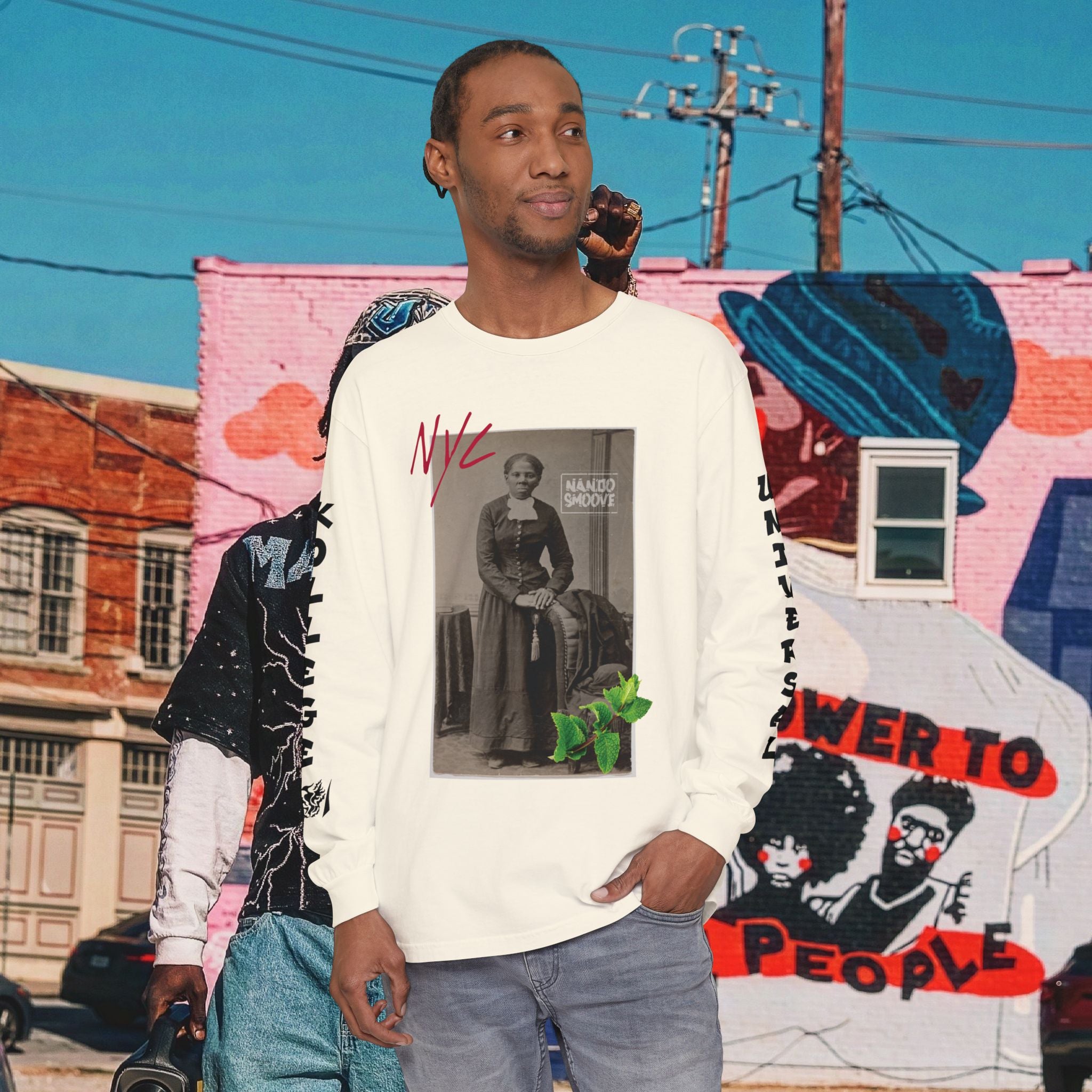 Harriet Tubman Unisex Garment-dyed Long Sleeve “MinTee” Shirt