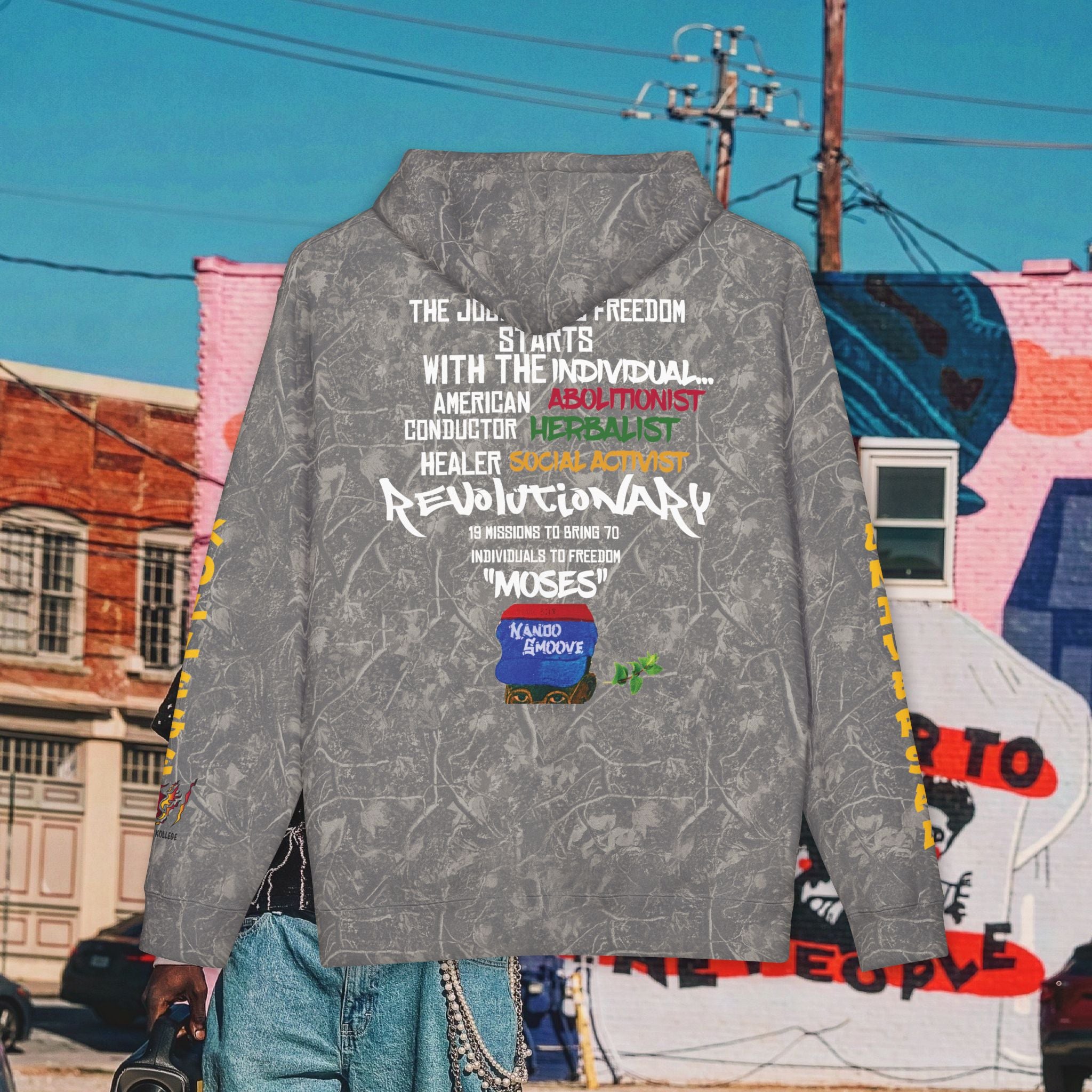 Harriet Tubman “Realer Than a $20 Dollar Bill” Unisex Heavyweight Hooded “MinTy” Sweatshirt