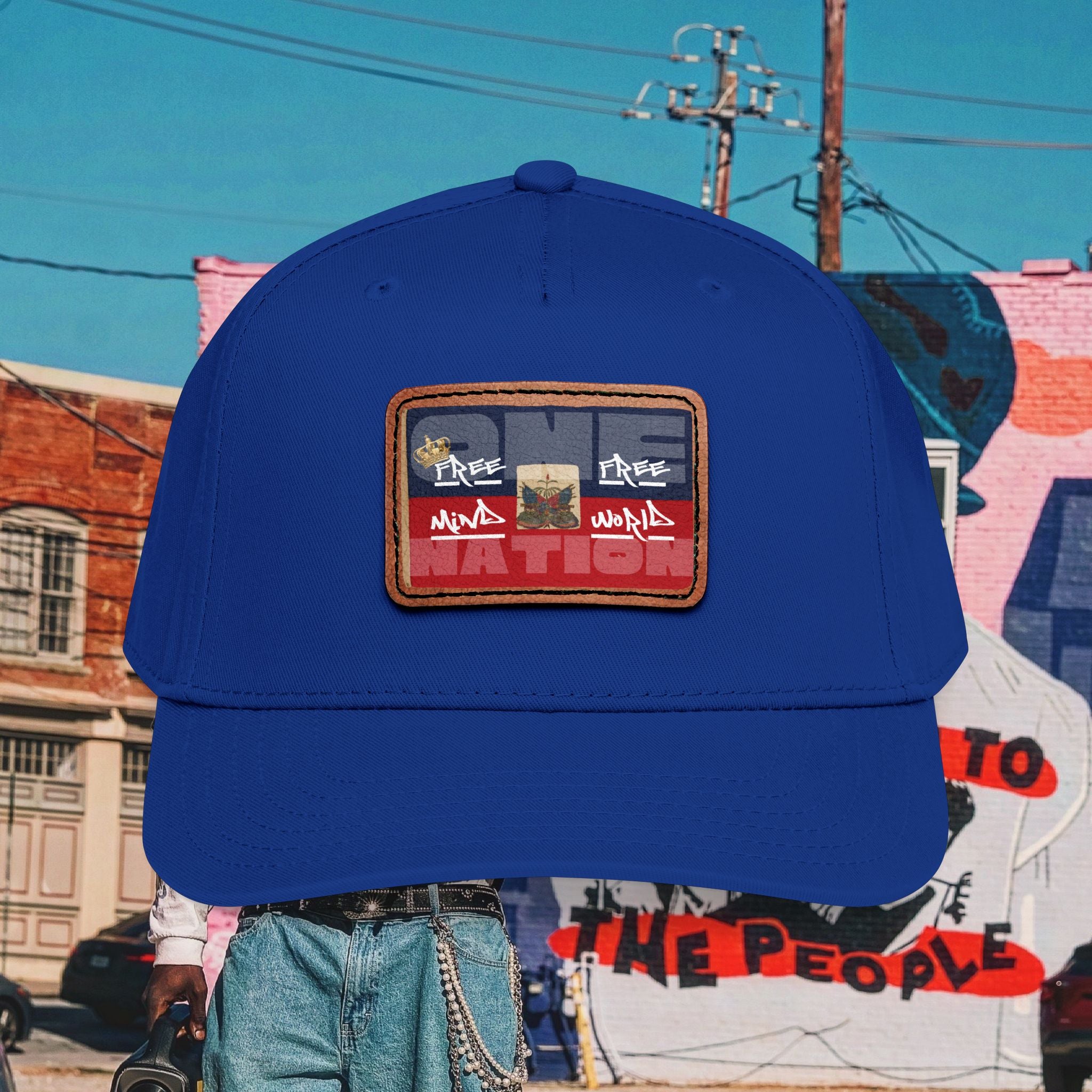 Sa Ka Fete “ONE NATION” Baseball Cap with Leather Patch