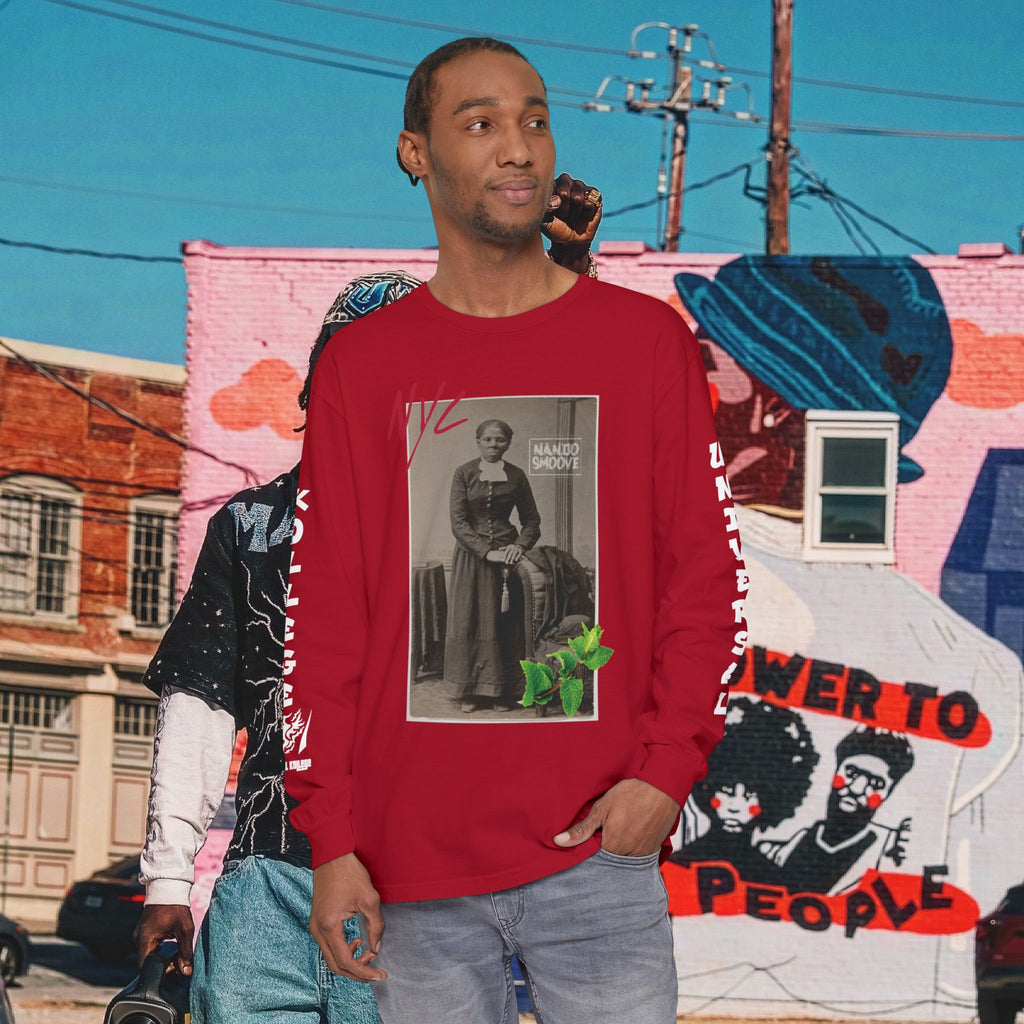 Harriet Tubman Unisex Garment-dyed Long Sleeve “MinTee” Shirt