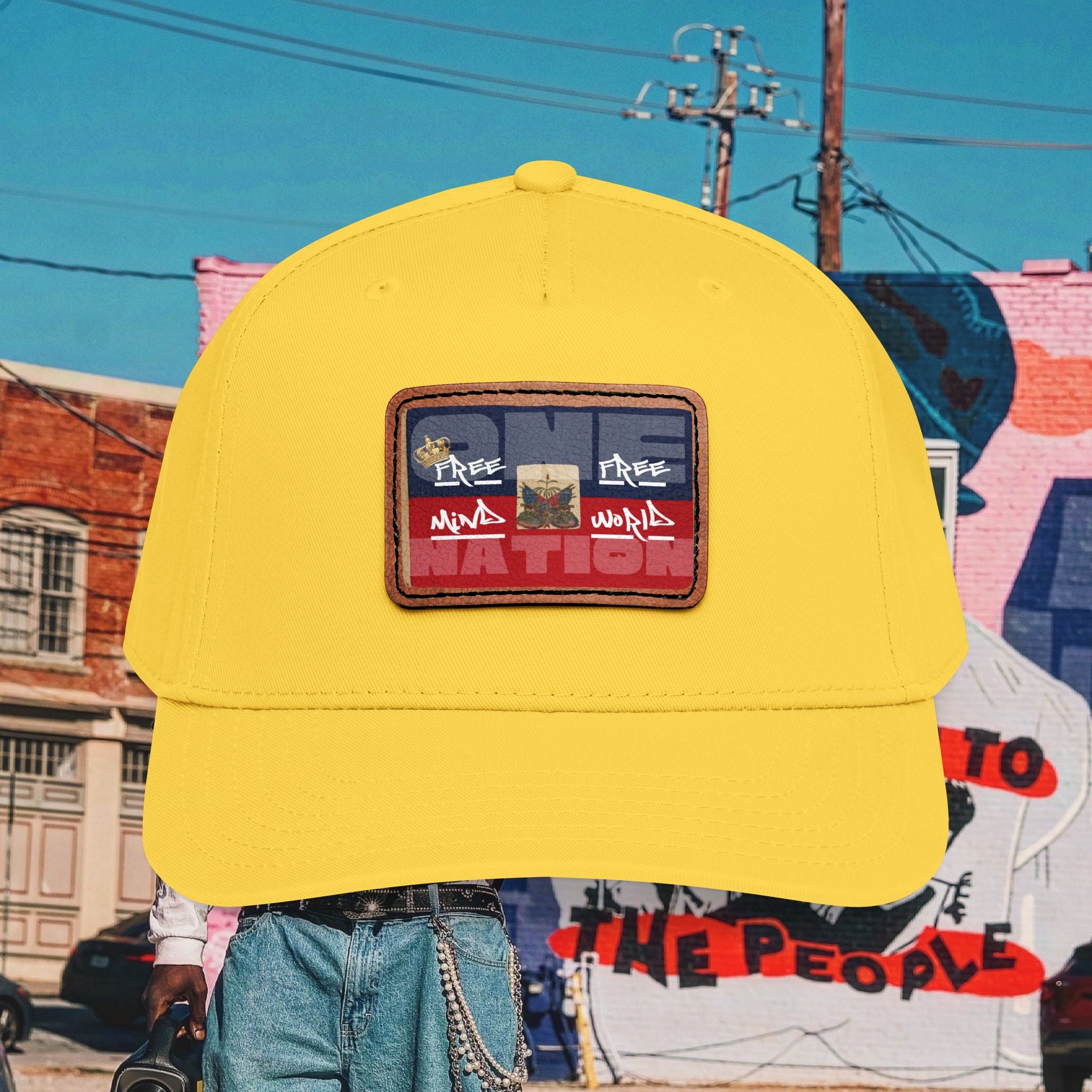 Sa Ka Fete “ONE NATION” Baseball Cap with Leather Patch