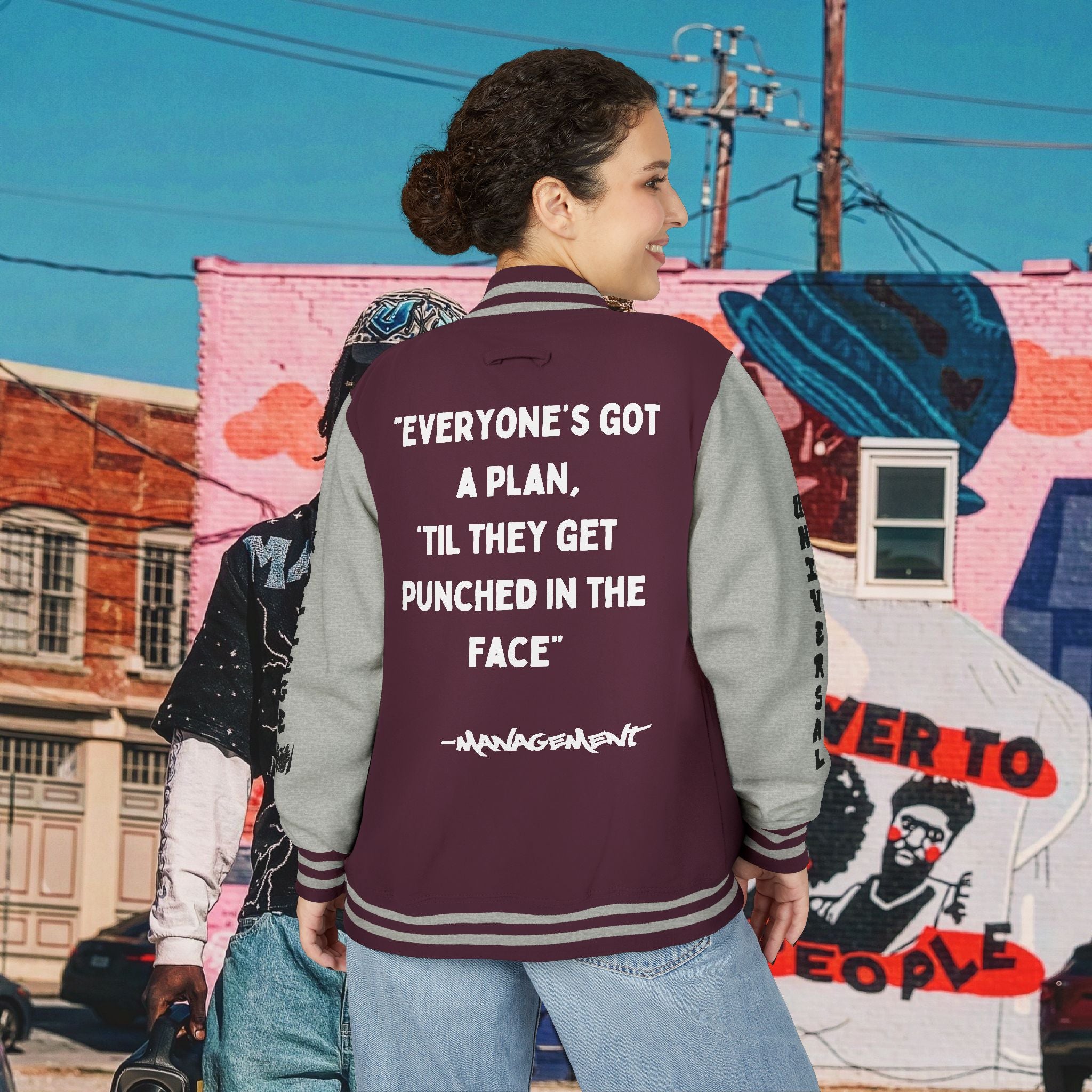 “FREE MIKE TYSON” Unisex Heavyweight Letterman Jacket