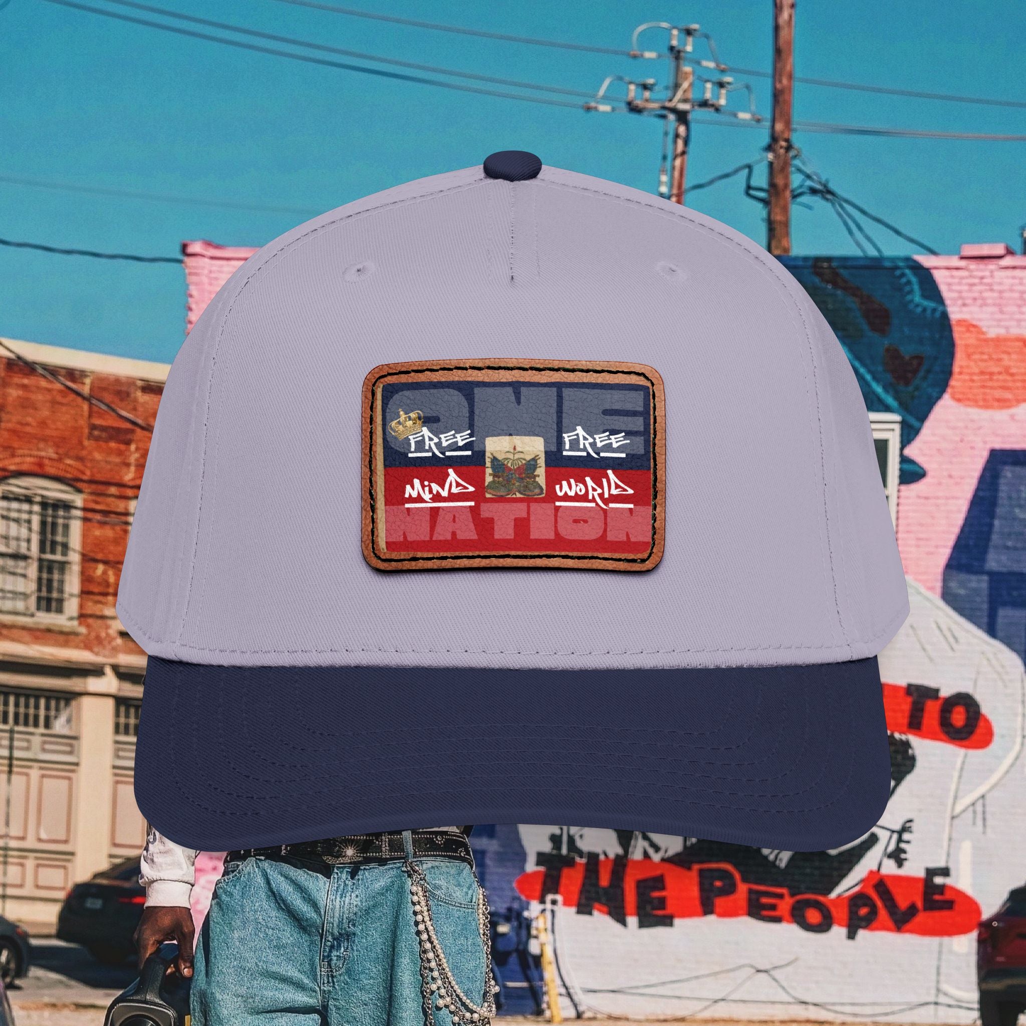 Sa Ka Fete “ONE NATION” Baseball Cap with Leather Patch