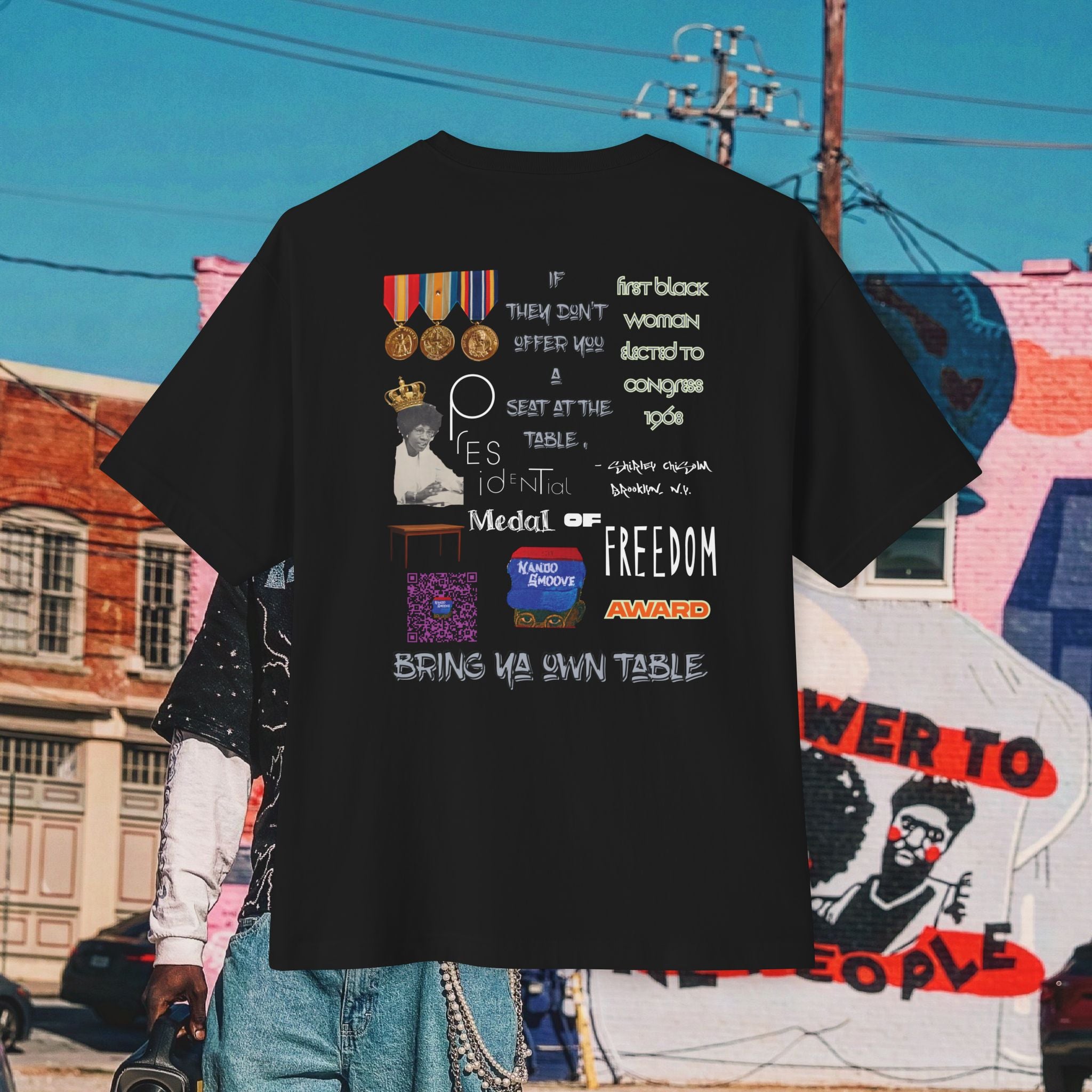 Shirley Chisholm Unisex Oversized Boxy Tee