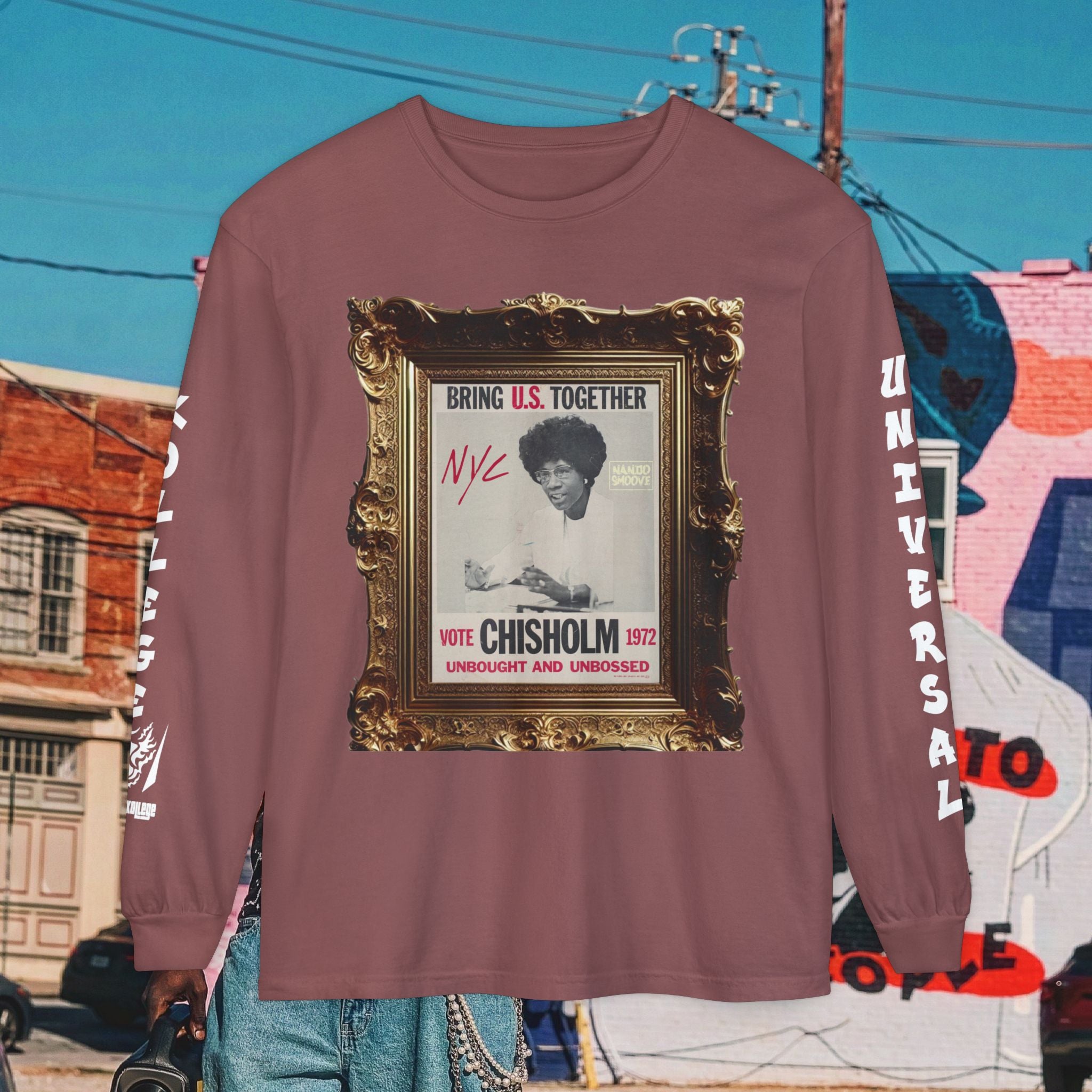 Shirley Chisholm Unisex Garment-dyed Long Sleeve T-Shirt